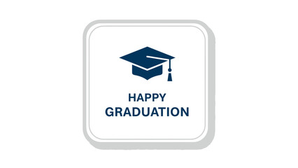 Happy Graduation Icon Celebrate Academic Achievements with this Symbolic Design for Cards and Announcements