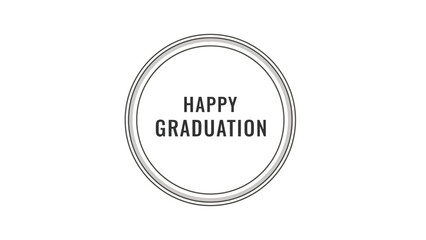 Happy Graduation circular design for congratulations and celebrating a milestone achievement in education and career