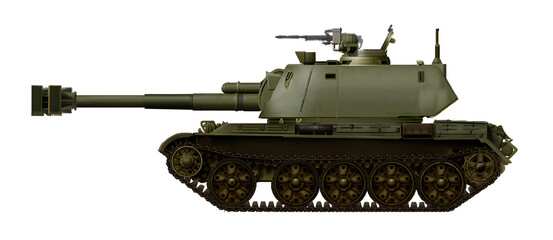 T-54 Pak-S (Concept of self-propelled guns based on the T-54 tank using the turret and 152-mm gun from the 2S18) © Tikros