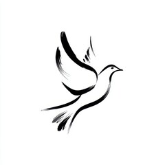 Obraz premium Logo of a flying dove.