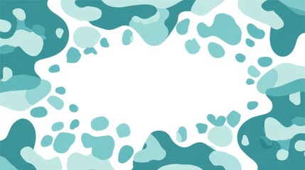 Fototapeta premium Pet Health Education Banner Featuring Abstract Forms With Smooth Edges and a Clean Professional Design on a White Background