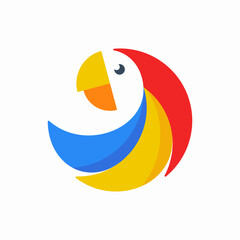 parrot logo bird illustration icon