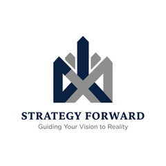 Fototapeta premium Strategy Forward Logo Design Elements.