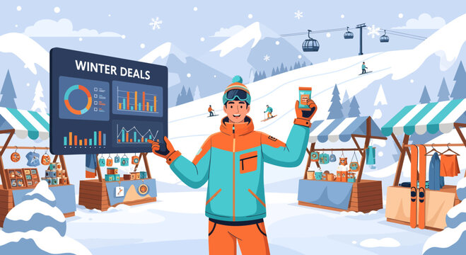 Winter Deals Promotion at Ski Resort with Data Visualization.