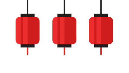 Red Chinese Lanterns Hanging