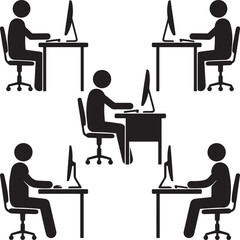 People and family playing piano sitting on chairs vector illustration