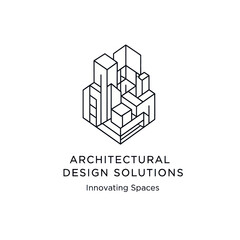 Geometric Architectural Design Logo Illustration.
