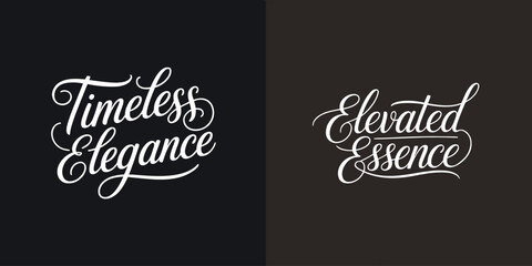 Timeless elegance and elevated essence custom lettering designs for luxurious branding and sophisticated products
