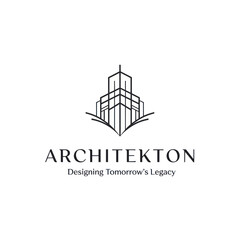 Fototapeta premium Architekton Logo Design Modern Building Concept.
