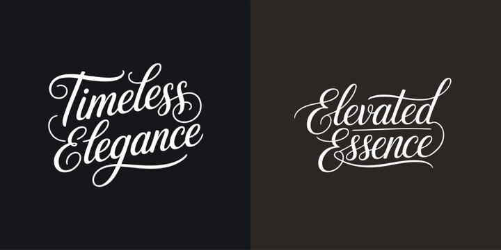 Timeless elegance and elevated essence custom lettering designs for luxurious branding and sophisticated products - Powered by Adobe