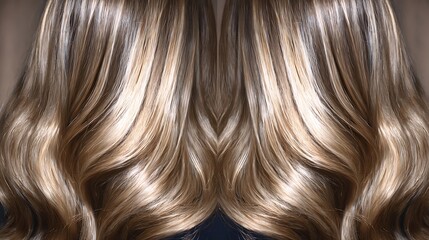 Luxurious blonde hair with unique design and wavy texture closeup shot with wavy hair and luxurious hair and hair texture and haircare and beauty