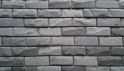 Obraz premium grey brick wall background close up gray stone tile block background with horizontal texture of gray brick gray brick surface