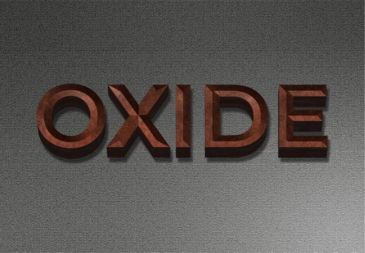 Brown And Copper Rustic Metal Text Effect Beveled 3D Font