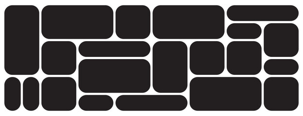 Bento grid background black color minimal geometric trendy frame style. Metaball y2k template for ui, web, app shop