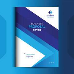 Blue Corporate Business Proposal Cover Design Template 