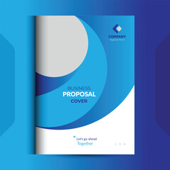 Blue Corporate Business Proposal Cover Design Template 