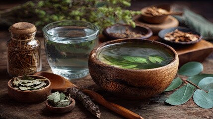 Herbal infusion preparation with natural medicine ingredients