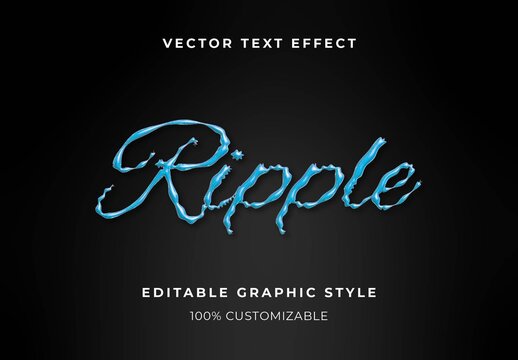 Blue Liquid Motion Wavy Colorful Text Effect Script Fluid Font