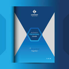 Blue Corporate Business Proposal Cover Design Template 