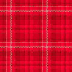 Scottish plaid seamless pattern with strawberry red