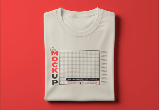 Folden Tshirt Complete Mockup
