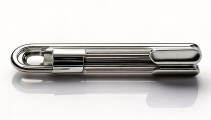 Close-up of a Shiny Silver Metal Object with a Unique Design and Shape.