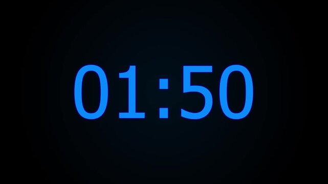 2-minute timer countdown animation, countdown timer two animation from 120 to 0 countdown one minute countdown timer animation. Workout fitness countdown animation. countdown on digital clock