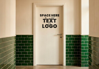 Front Door Text or Logo Mockup