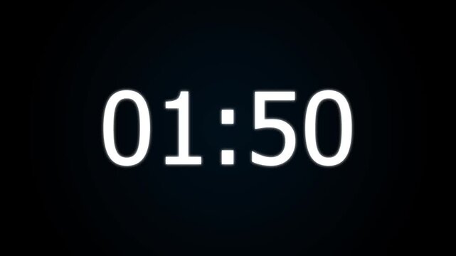 2-minute timer countdown animation, countdown timer two animation from 120 to 0 countdown one minute countdown timer animation. Workout fitness countdown animation. countdown on digital clock