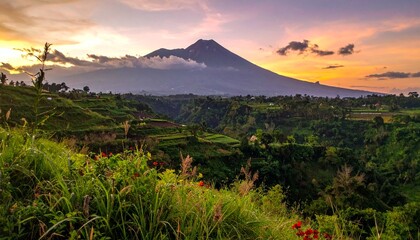 sunset in the mountains