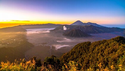 sunset in the mountains