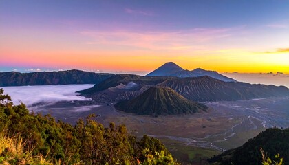 sunrise in the mountains