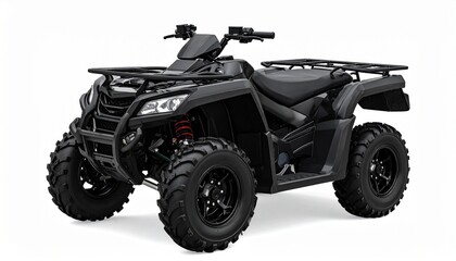 Black All-Terrain Vehicle with Rugged Tires &ndash; Bold Visual for Outdoor, Editorial, or Utility Branding Themes