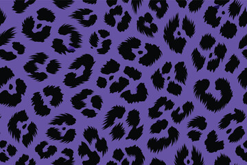 Obraz premium Vibrant purple and black leopard print pattern showcasing abstract african animal fur skin texture, a wild and stylish design inspired by the exotic beauty of Africa