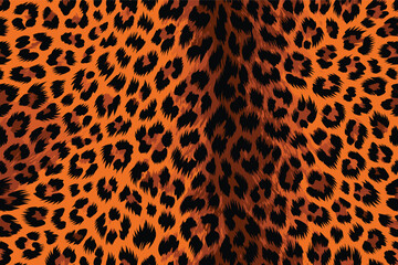 Vibrant African abstract leopard skin pattern, a wild animal fur print for exotic texture and design projects, showcasing the captivating beauty of untamed wildlife and raw natural essence © Merisca