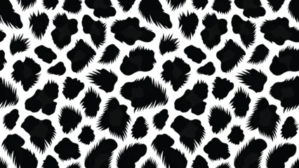 Fotobehang Afrikaanse Motieven An abstract leopard print pattern illustrating natural animal fur skin textures, reminiscent of vibrant African wildlife motifs, perfect for diverse design applications and artistic backdrops  © Merisca