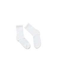 White cotton socks mockup for design on white background vertical orientation