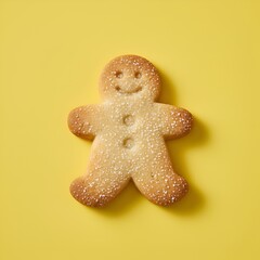 Biscuit sabl&eacute; en forme de personnage petit biscuit isol&eacute; sur fond color&eacute;