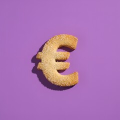 Biscuit sabl&eacute; isol&eacute; sur fond color&eacute;