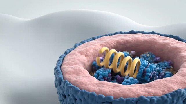 Medical Animation of Virus Attacking Cell ACE2 Receptor for Educational Healthcare Content and Pharmaceutical