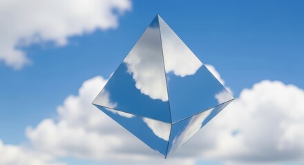 Floating geometric cloud reflection