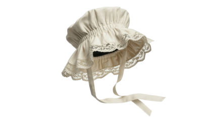 Vintage Bonnet with Lace Trim