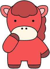 2026 병오년 새해 말의해 말 붉은말 붉은말의해 말캐릭터 말스티커 새해캐릭터 말 일러스트 붉은말일러스트 말띠 붉은 말띠 일러스트 새해 동물