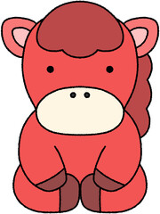 2026 병오년 새해 말의해 말 붉은말 붉은말의해 말캐릭터 말스티커 새해캐릭터 말 일러스트 붉은말일러스트 말띠 붉은 말띠 일러스트 새해 동물