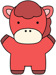 2026 병오년 새해 말의해 말 붉은말 붉은말의해 말캐릭터 말스티커 새해캐릭터 말 일러스트 붉은말일러스트 말띠 붉은 말띠 일러스트 새해 동물