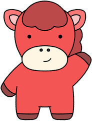 2026 병오년 새해 말의해 말 붉은말 붉은말의해 말캐릭터 말스티커 새해캐릭터 말 일러스트 붉은말일러스트 말띠 붉은 말띠 일러스트 새해 동물