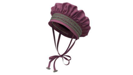 Elegant Bonnet with Ribbon Ties