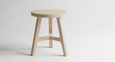 Minimalist wooden stool