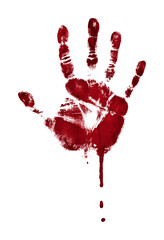 human hand print (red)