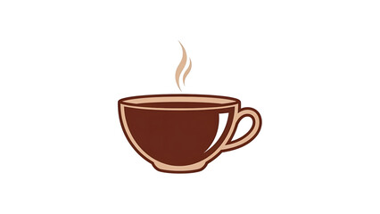 Obraz premium A steaming hot cup of coffee in a simple vector graphic design